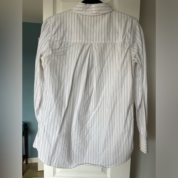 Jonathan Simkhai high low white pinstripe button down size S - Picture 4 of 5